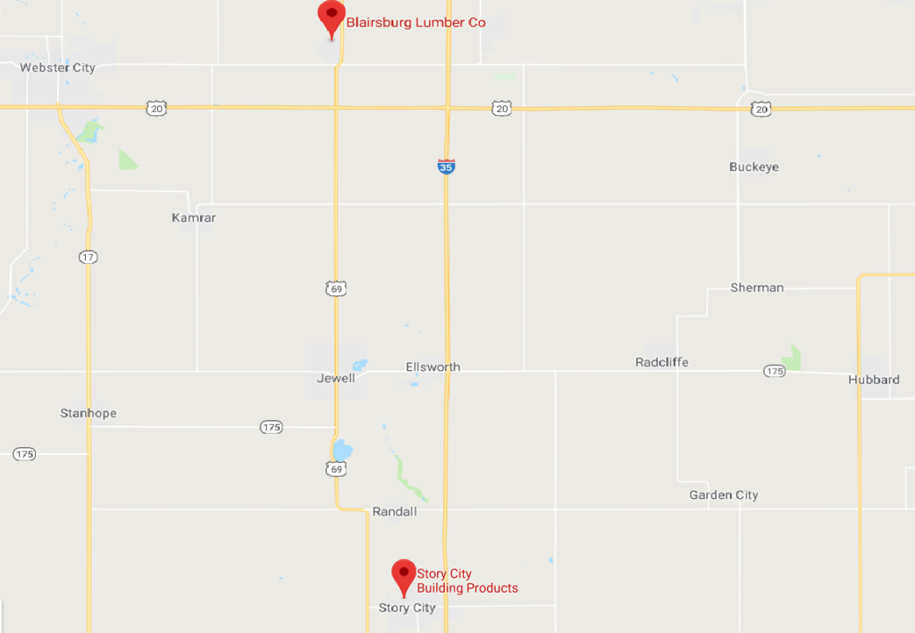 map Story City Building Products